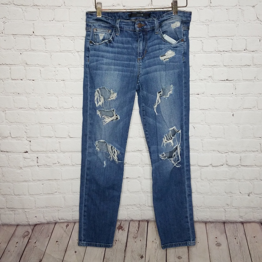 Joe's Jeans Distressed Slim Crop Denim Size 25